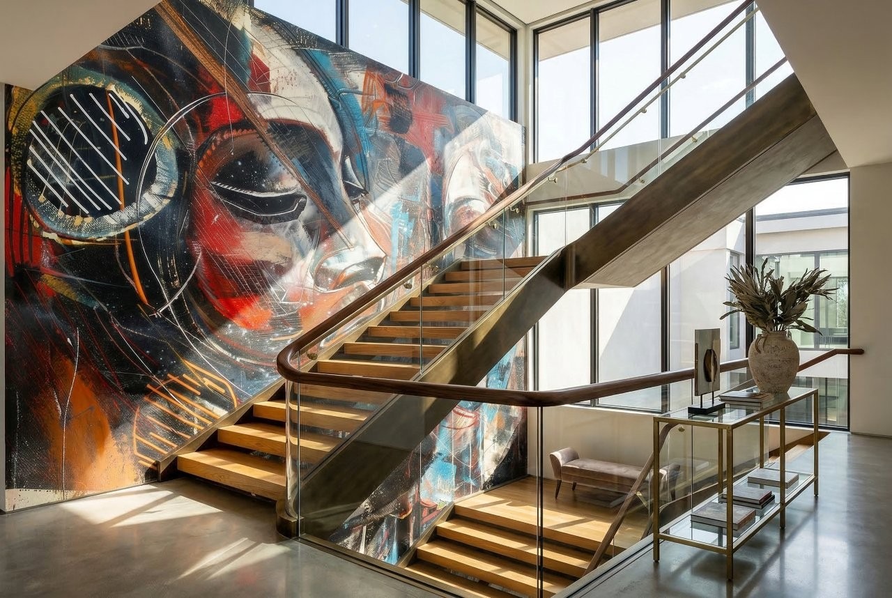 Stairwell Abstract Face