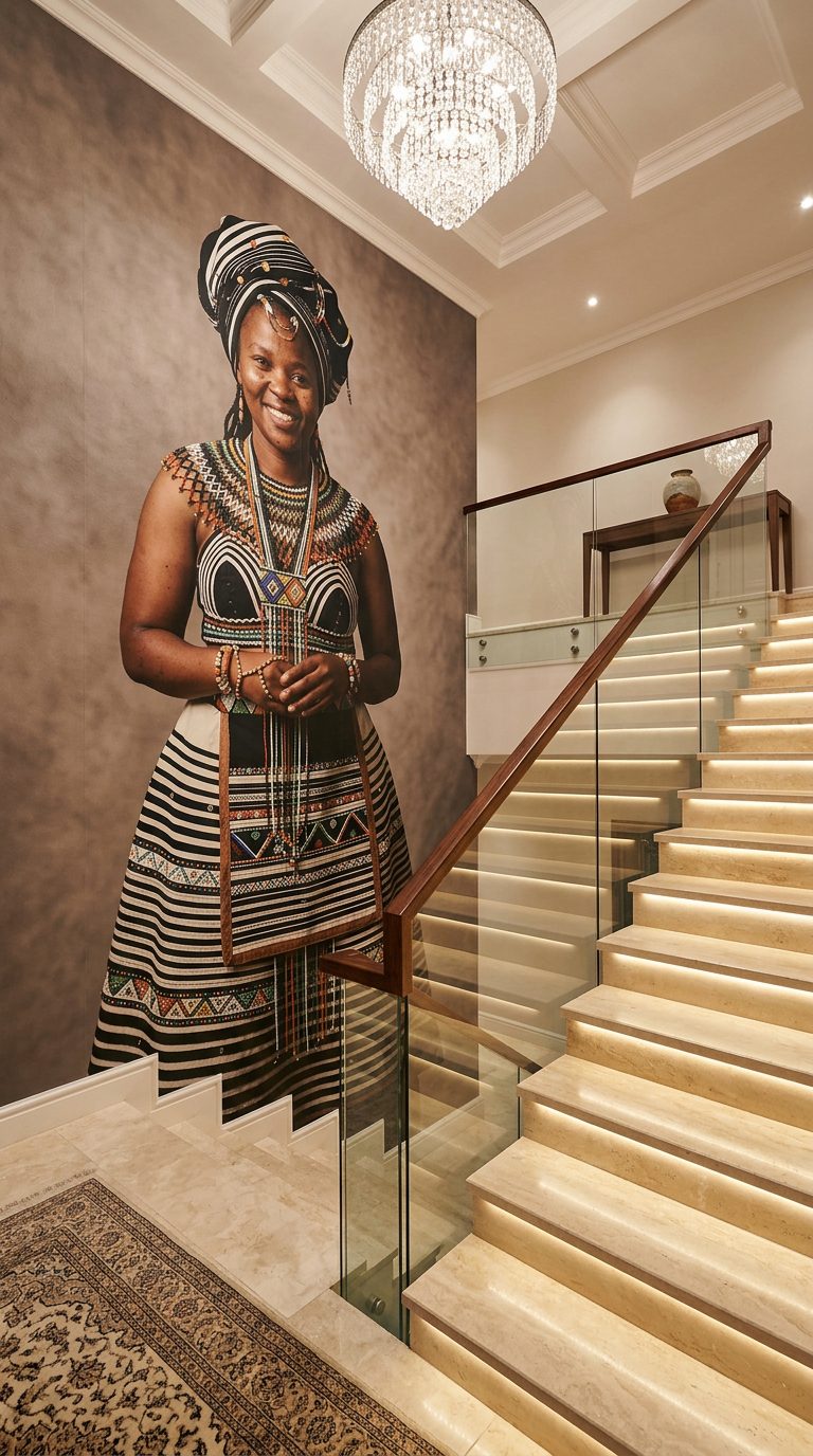 Traditional Woman with Beaded Attire