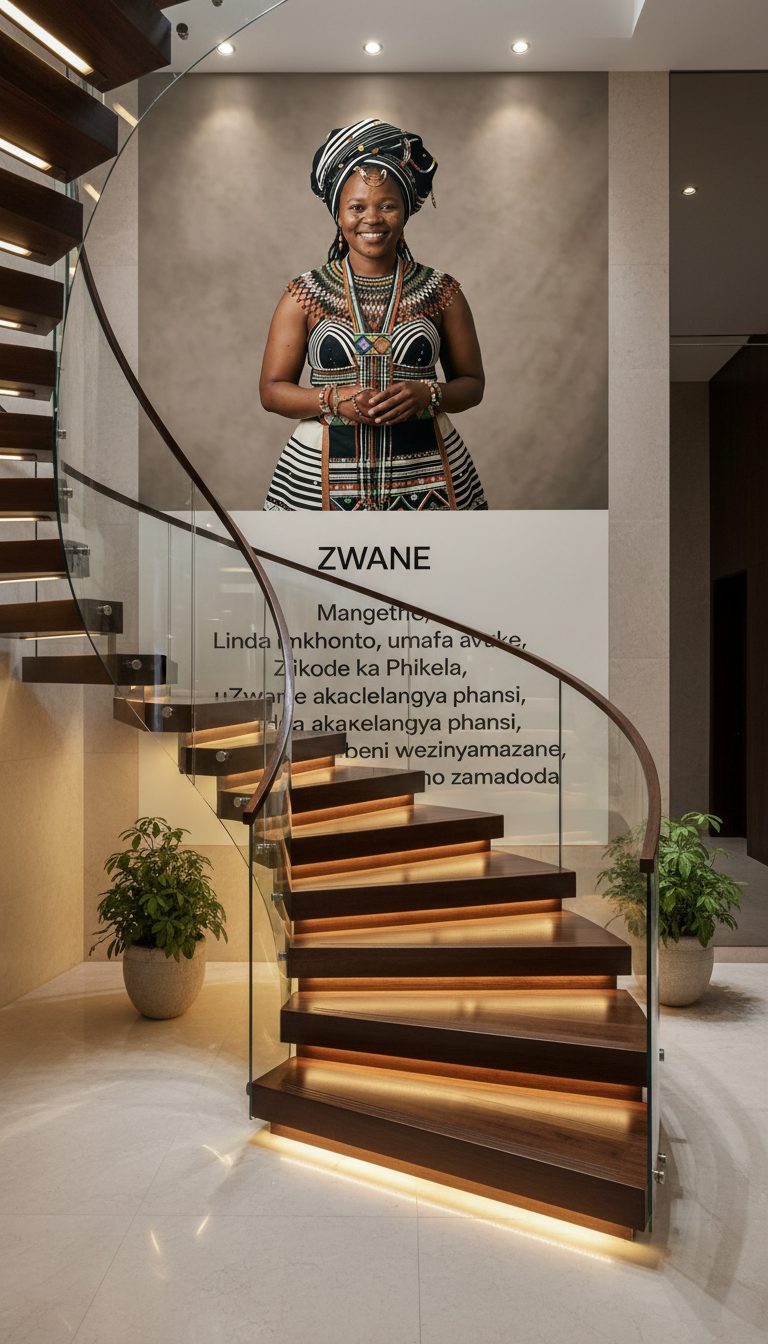 Cultural Portrait Mural with Text