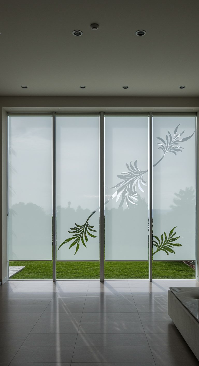 Abstract Petal Frosted Film - Window Frosting