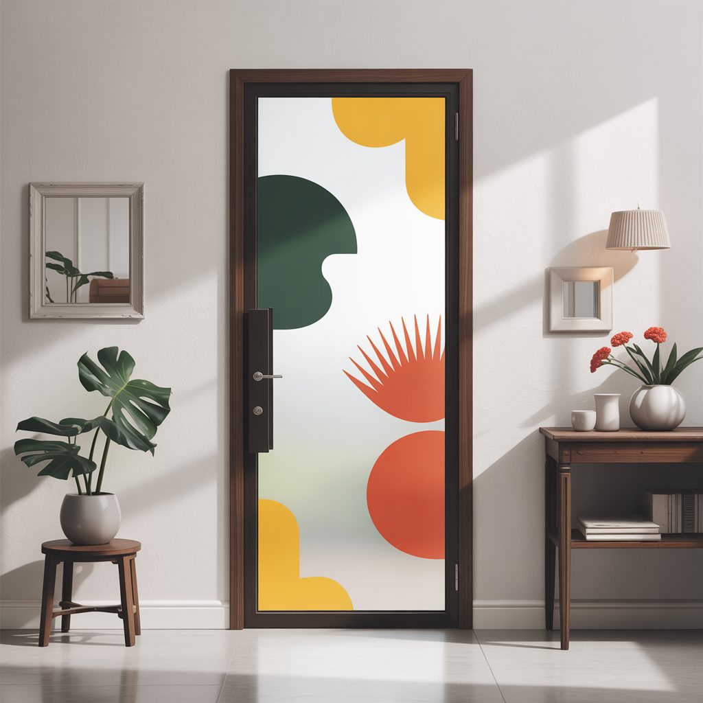 Geometric Abstract Shower - Window Frosting